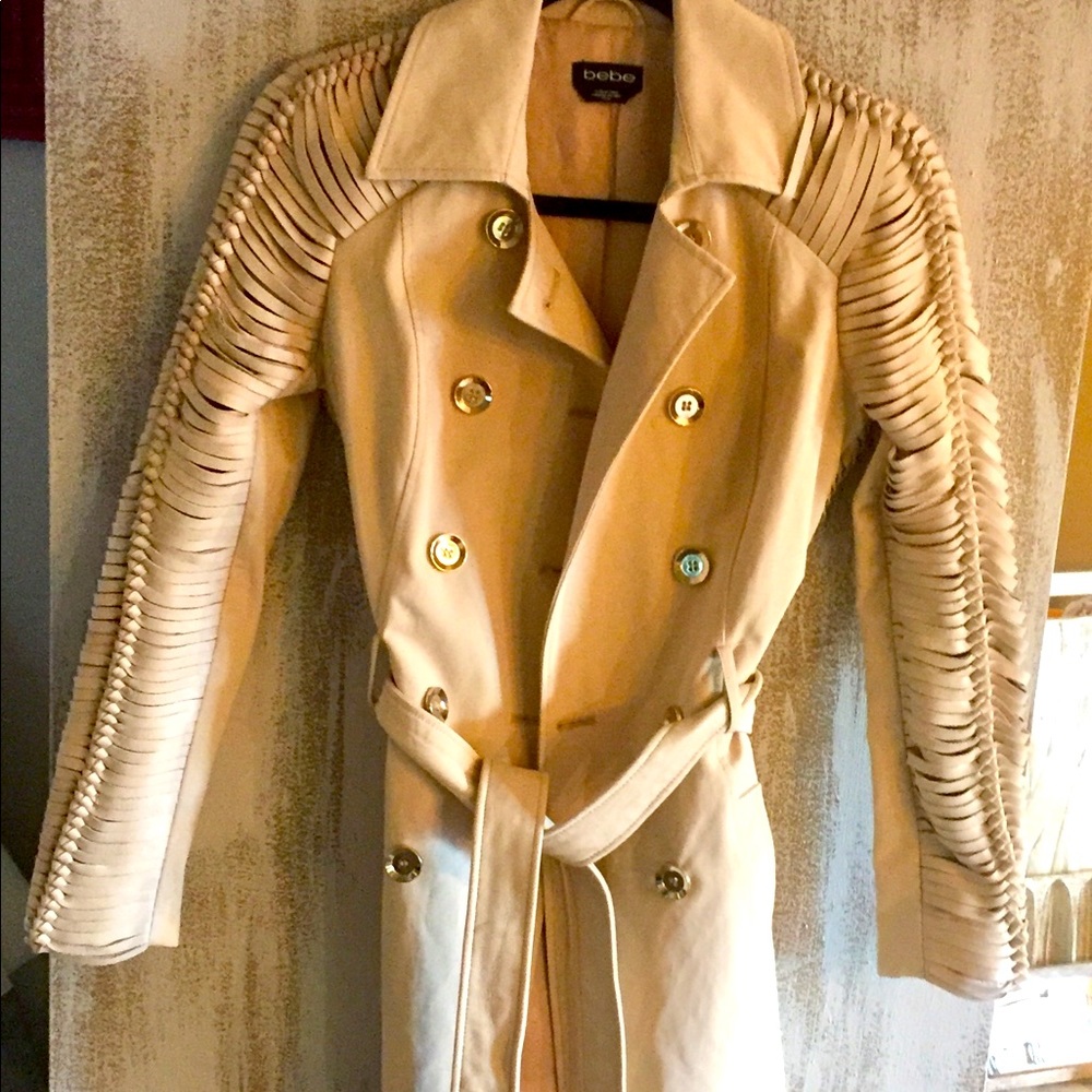 Bebe leather coat